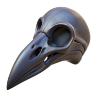 alluring surreal A single, realistic, raven skull with Transparent Background professional png