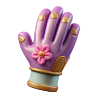 ethereal alluring Photorealistic, concept art style, isolated cutout of an Art Nouveau glove, kid leather with embroidered floral decoration with Transparent Background 8K png