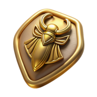 beautiful romantic geometric Photorealistic, isolated cutout of an Art Nouveau tie pin, gold with a stylized scarab beetle motif with Transparent Background elite png