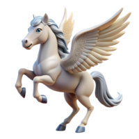 distinctive artistic A winged horse Pegasus rearing up with Transparent Background authentic png