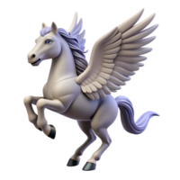 elegant minimalist A winged horse Pegasus rearing up with Transparent Background professional png
