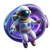 serene artistic Astronaut Floating in professional png
