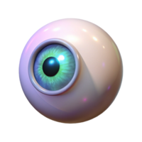 deslumbrante impressionista uma flutuando, desencarnado olho com mágico brilho, com transparente fundo refinado png