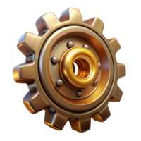 encantador procurados steampunk roda dentada com intrincado dentes e uma latão terminar com transparente fundo png