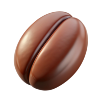 breathtaking joyful abstract A single coffee bean, highly realistic and textured with Transparent Background 4K png