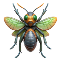 alluring mysterious retro Hyper-specific, professional render of a genetically engineered alien insect, photorealistic, isolated cutout with Transparent Background precision png