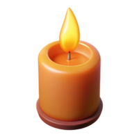captivating calm minimalist A single, burning candle flame, flickering gently with Transparent Background premium png