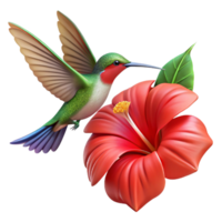 extraordinary abstract A Hummingbird Hovering Near a Vibrant Red authentic png