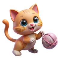 beautiful abstract A Playful Kitten Batting at a Ball of high resolution png