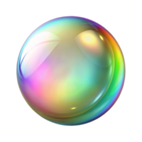 breathtaking distinctive A single, sparkling bubble, reflecting rainbow colors with Transparent Background png