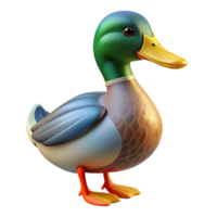 alluring dreamy geometric Duck, mallard, colorful plumage with Transparent Background luxury png