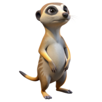 extraordinary vintage A Curious Meerkat Standing on Its Hind professional png