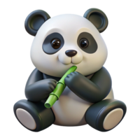 magnificent artistic A Giant Panda Munching on Bamboo Soft professional png