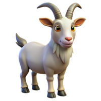beautiful signature Goat, billy goat, horns and beard with Transparent Background png