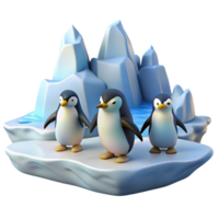 extraordinary traditional A Group of Penguins Waddling Across the authentic png