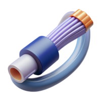 captivating romantic baroque Fiber optic cable, high-speed internet, with Transparent Background masterfully captured png