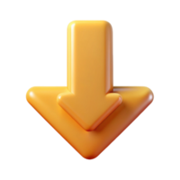 ethereal elegant A stylized download icon, with a downward-pointing arrow with Transparent Background exclusive png
