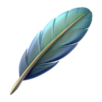 dazzling gothic Concept art style, isolated cutout of a single feather with Transparent Background high resolution png