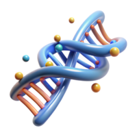 captivating avant-garde A DNA double helix strand with glowing nucleotides with Transparent Background original png
