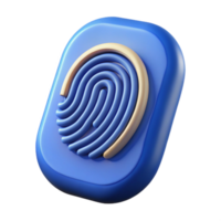 bold vibrant Biometric fingerprint scanner, security technology, with Transparent Background gallery standard png