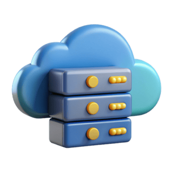 bländande impressionist moln datoranvändning server, data lagring, med transparent bakgrund oklanderlig png