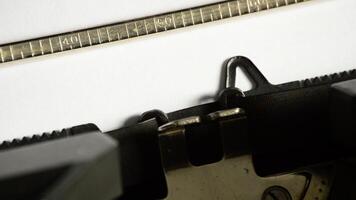Typing the word WHY with question mark with an old manual typewriter video