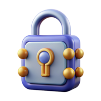 dynamic breathtaking Cybersecurity lock icon, data protection, with Transparent Background ultra HD png