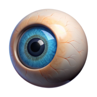 dazzling energetic abstract A single, realistic eye with intricate iris details with Transparent Background museum quality png