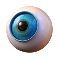 beautiful art deco Professional render, hyper-specific, isolated cutout of a single Cyclops eye, intensely detailed iris with Transparent Background premium png