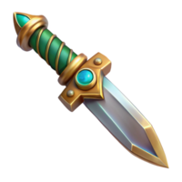alluring elegant Photorealistic professional render, isolated cutout, ultra-detailed tribal ceremonial dagger with a jeweled hilt with Transparent Background precision png