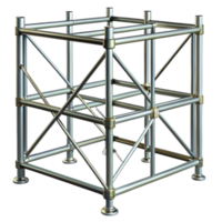 bold pristine Scaffolding metal framework structure, with Transparent Background crisp png
