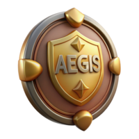 elegant urban Aegis, shield of Zeus and Athena with Transparent Background sharp png
