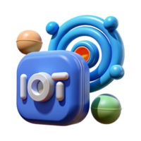 exquisite artistic Internet of Things IoT sensor, connected devices, with Transparent Background original png