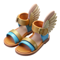 elegant dreamy contemporary Winged Sandals of Hermes with Transparent Background professional png