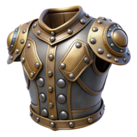 elegante nordico steampunk spalla armatura con intricato metallo piatti e rivetti con trasparente sfondo alto qualità png