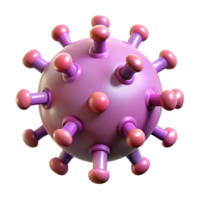 extraordinary bold futuristic A stylized virus particle with spiky protrusions with Transparent Background studio quality png