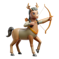 distinctive bohemian Centaur Bow and Arrow with Transparent Background studio quality png
