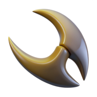 calm radiant Professional render, hyper-specific, isolated cutout of a single Harpy talon, sharp and curved with Transparent Background crisp png