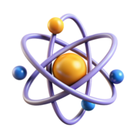 breathtaking melancholic elegant A stylized atom with orbiting electrons with Transparent Background crisp png