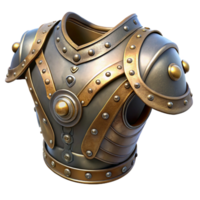 travolgente energico Vintage ▾ steampunk spalla armatura con intricato metallo piatti e rivetti con trasparente sfondo autentico png