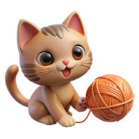 wonderful abstract A Playful Kitten Batting at a Ball of 4K png