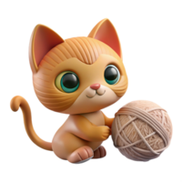 dramatic traditional A Playful Kitten Batting at a Ball of professional png