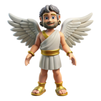 dazzling ethereal geometric Hermes, Messenger God, with winged sandals, with Transparent Background masterfully captured png