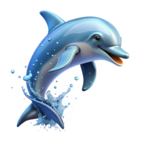 beautiful rustic A Playful Dolphin Leaping out of the 4K png