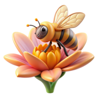 magnificent creative A Busy Bee Collecting Pollen from a original png