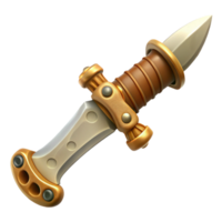 exceptional elegant Steampunk knife with a serrated blade and a bone handle with Transparent Background gallery standard png