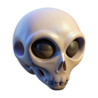 dramatic fascinating Alien skull, bone structure, unusual features with Transparent Background exclusive png
