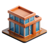 breathtaking tropical Concept art style, isolated cutout of a single, self-assembling, modular building unit with Transparent Background high quality png