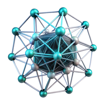 beautiful abstract A Web of Interconnected Neural Network high resolution png