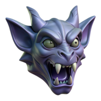 exceptional organic Hyper-specific professional render of a single, Gothic style, stone gargoyle head Isolated cutout with Transparent Background impeccable png